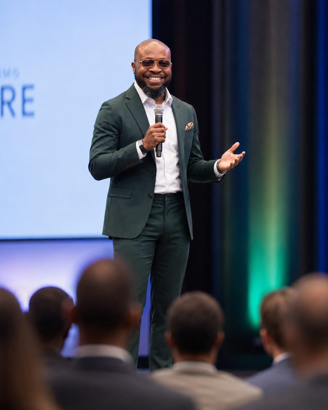 Blaise Itabelo speaking to an audience